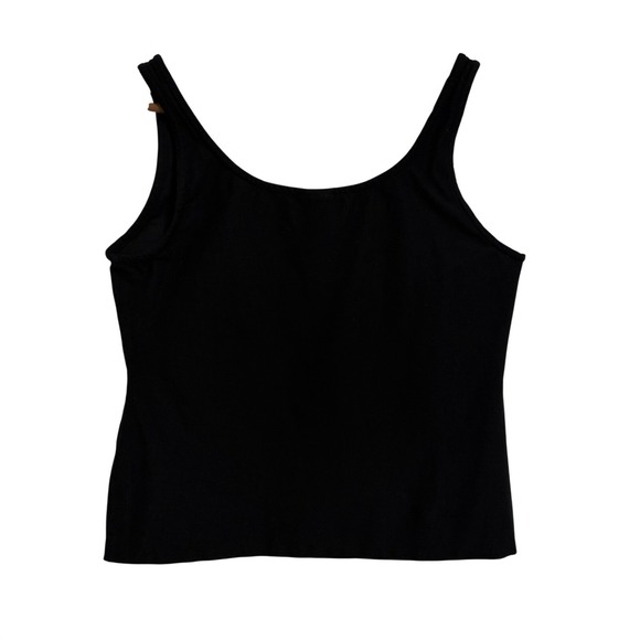 EILEEN FISHER Black Tank Top Women M Scoop Neck Sleeveless Basic Essential - Picture 7 of 9